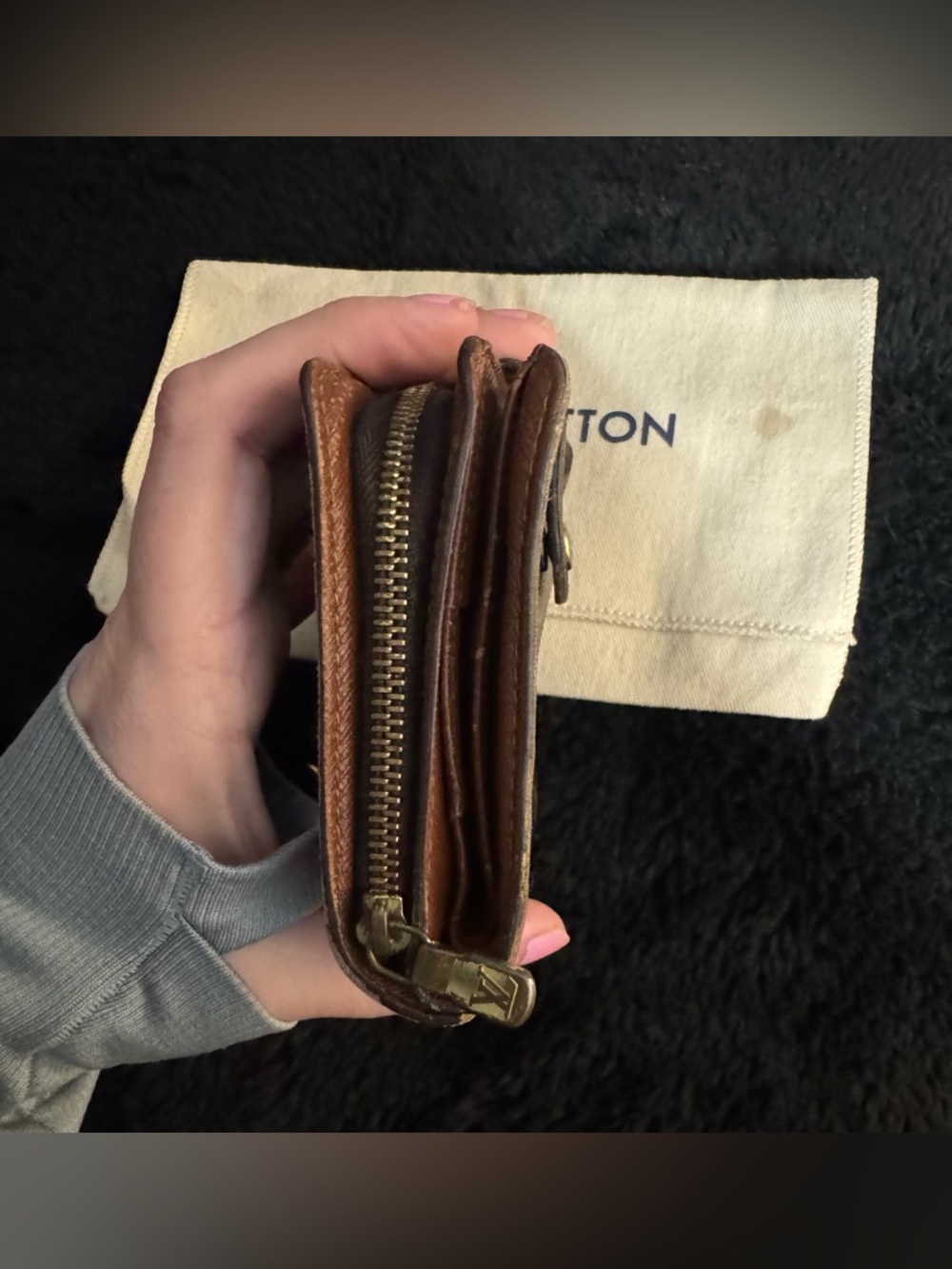 Louis Vuitton Monogram Canvas Small Wallet in Brown and Gold unisex - Picture 3 of 9